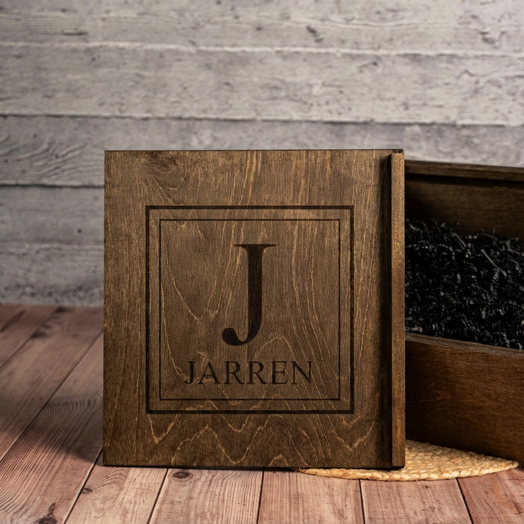 Personalized Keepsake Gift Box - engraved wood gift for him