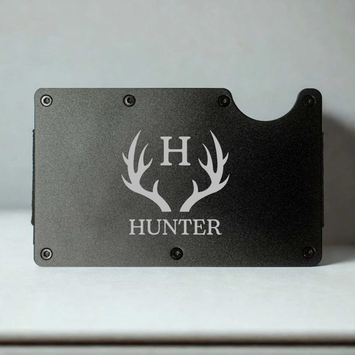 Slim engraved wallet detail wedding party gift for him
