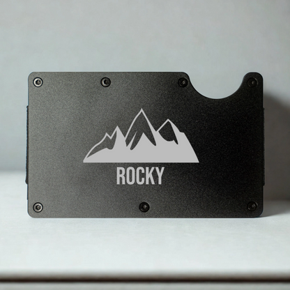 Engraved aluminum wallet bulk groomsmen gift box add-on