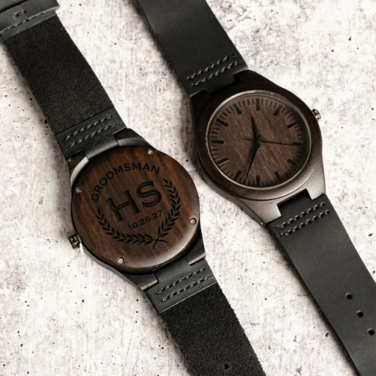 Personalized Groomsmen Engraved Watch