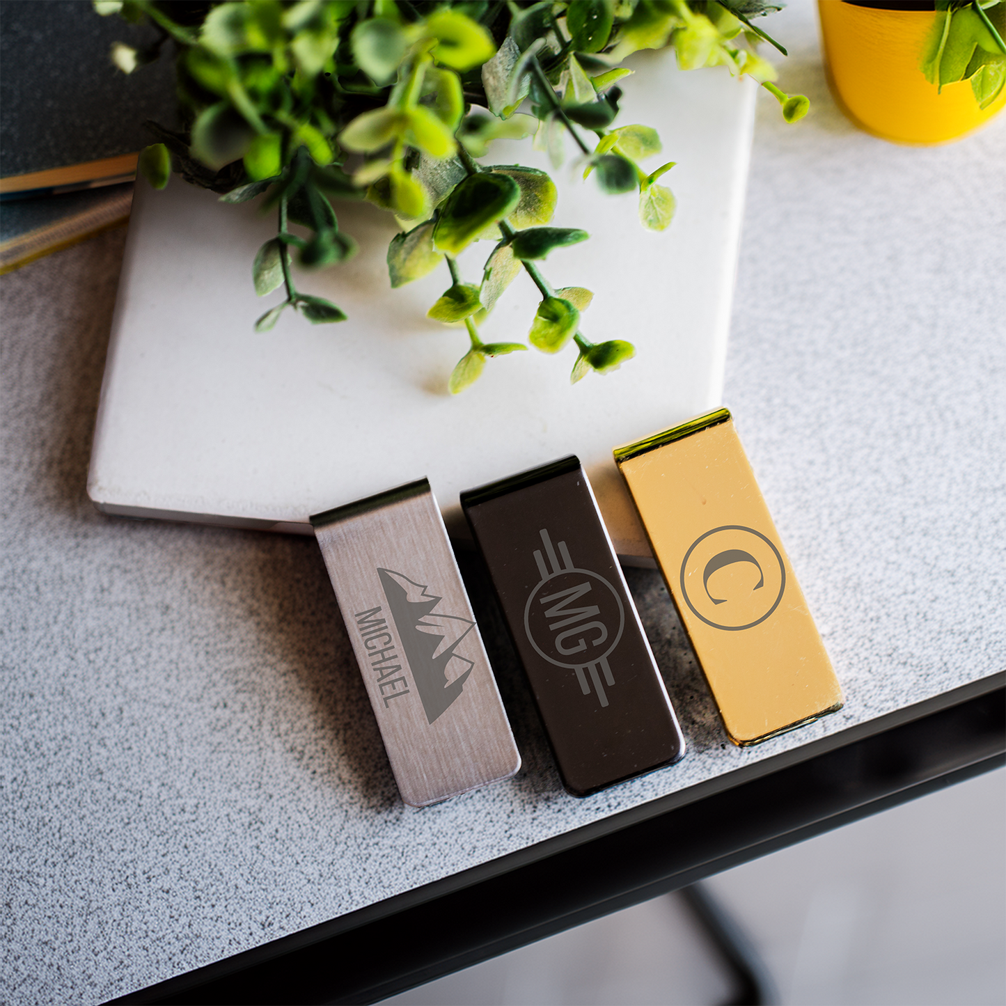 Engraved Metal Money Clip - personalized groomsmen gift