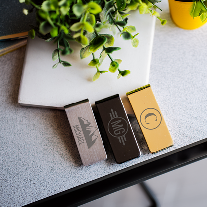 Engraved Metal Money Clip - personalized groomsmen gift