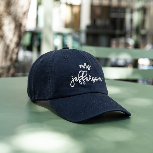 Custom Newly Wed Mrs. Last Name Hats