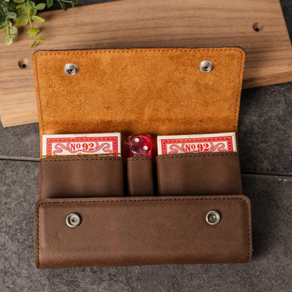 Card and dice holder Light Brown - best man gift