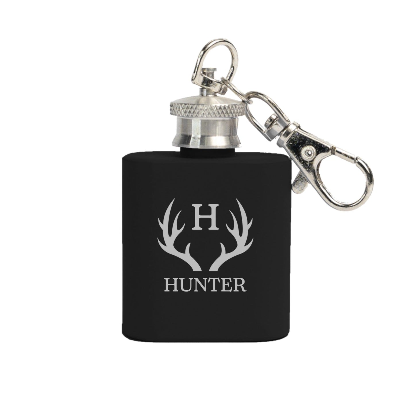 Black keychain flask engraved bachelor party stocking stuffer