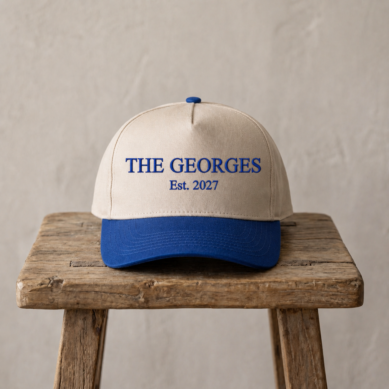 Two tone canvas wedding hat color view, bridal party gift