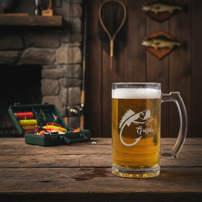 Personalized Fishing Beer Mug