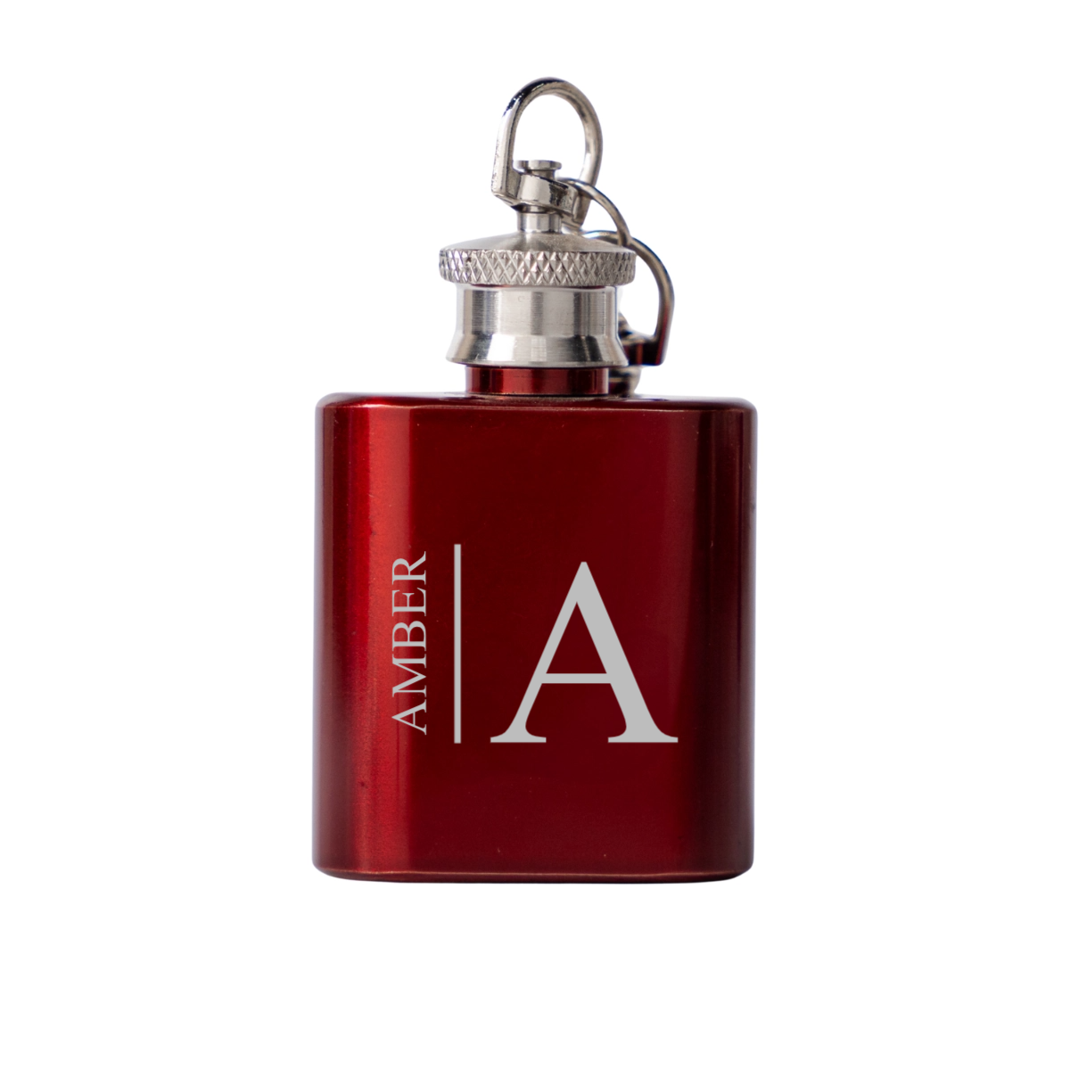 Silver mini keychain flask groomsman proposal gift