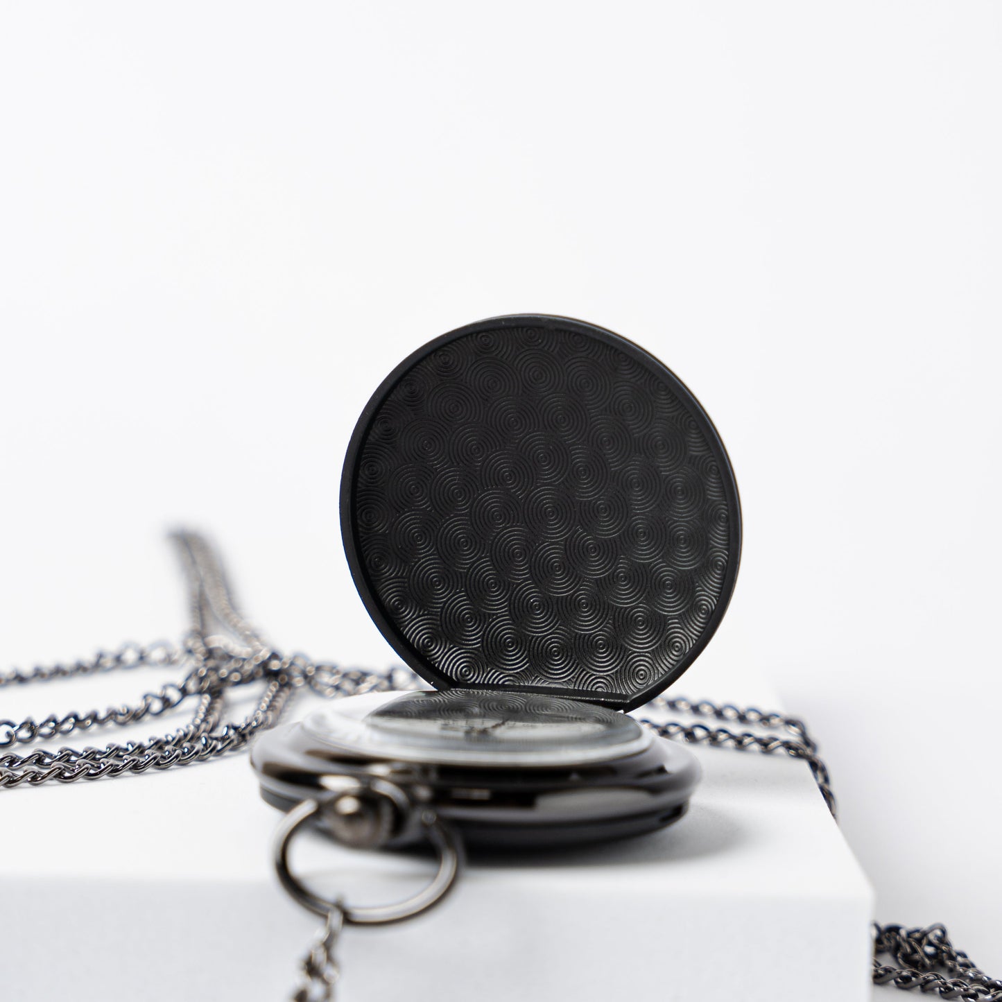 Engraved pocket watch with chain groomsman gift heirloom
