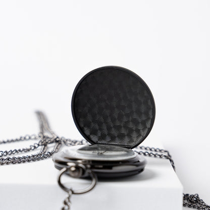 Engraved pocket watch with chain groomsman gift heirloom