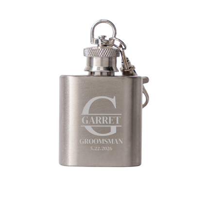 Custom wedding keychain flask groomsman proposal gift