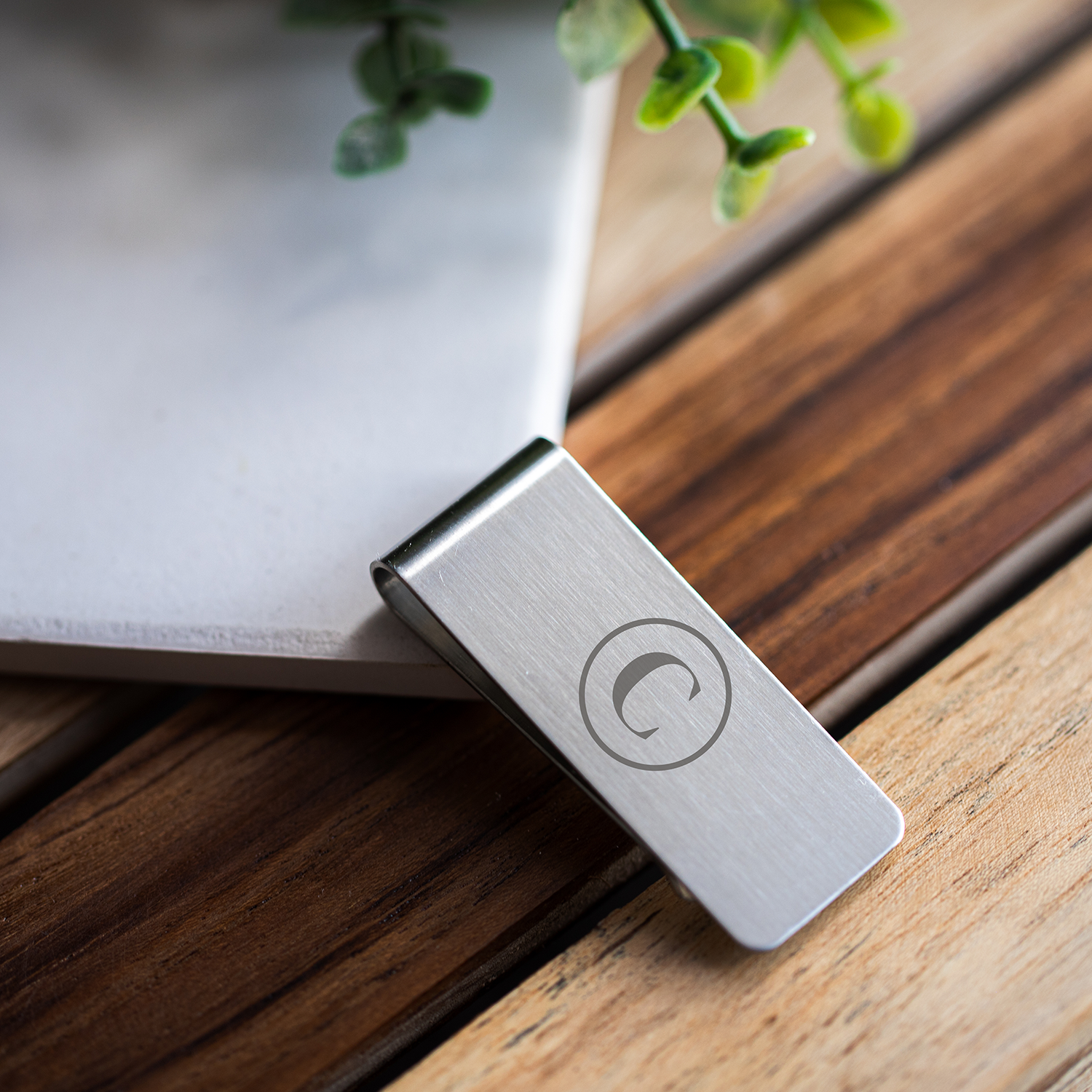 Custom money clip with cards - personalized gift for him
