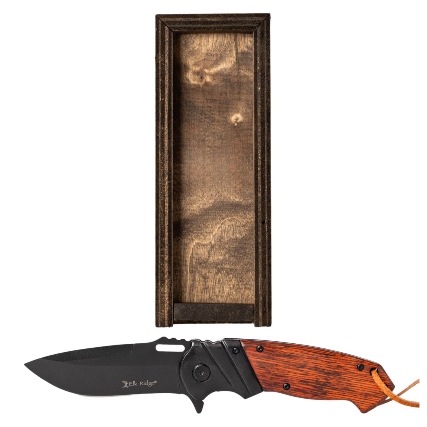 Personalized red handle pocket knife best man gift detail view 3