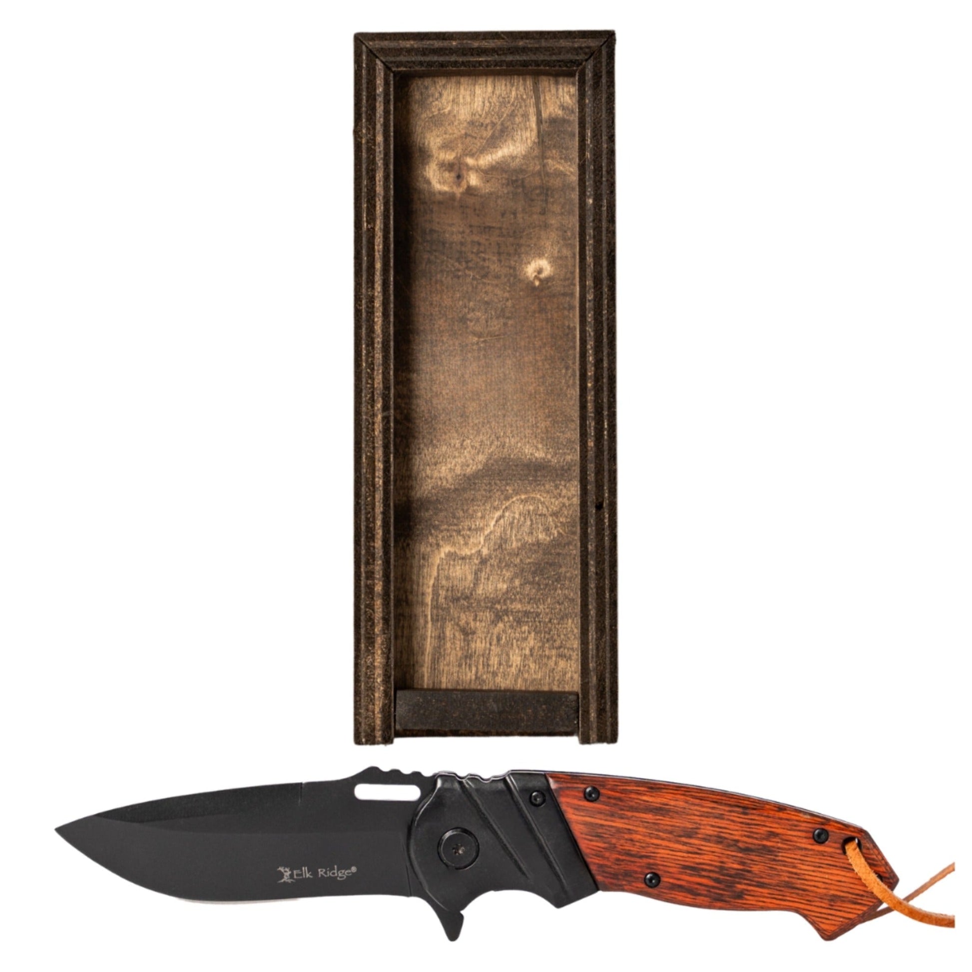 Personalized red handle pocket knife best man gift detail view 3