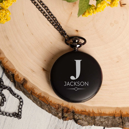 Pocket watch back engraving - Father's Day gift