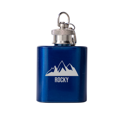 Pink engraved keychain flask bridesmaid stocking stuffer