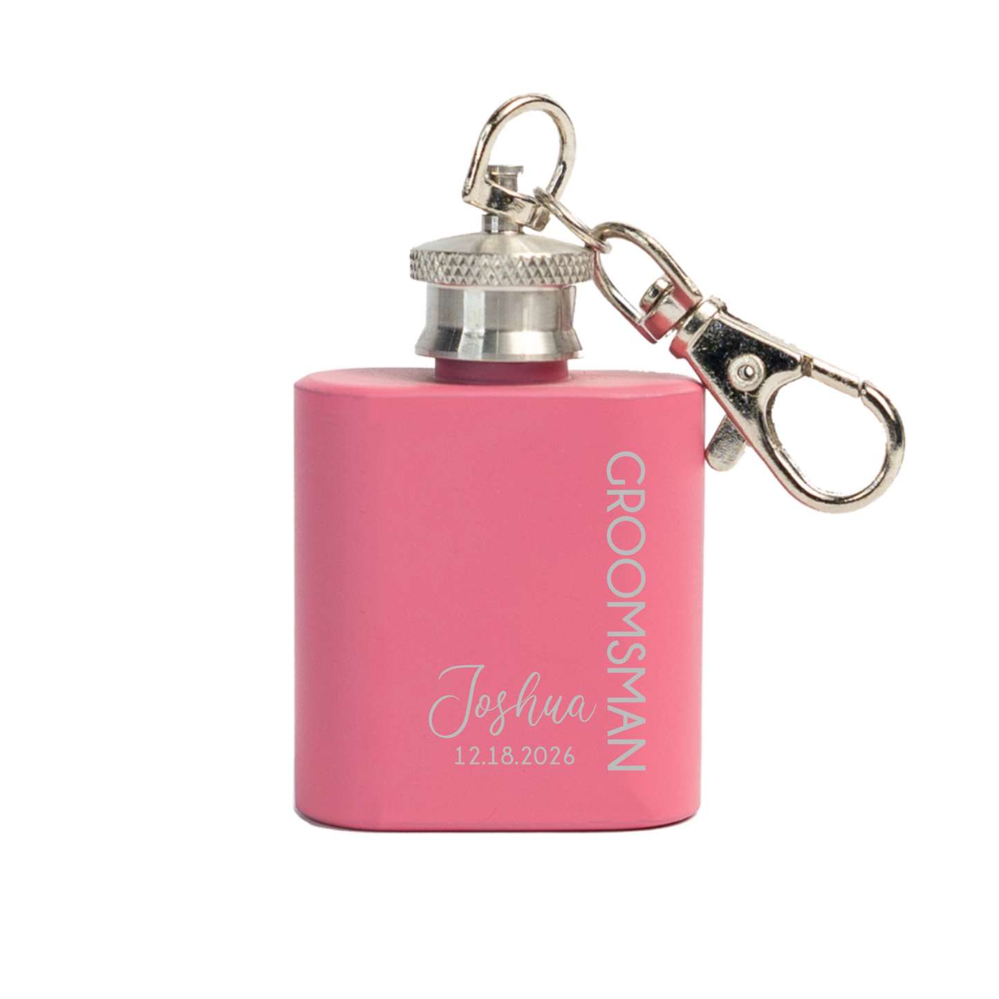 Personalized wedding keychain flasks bulk wedding party gift