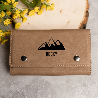 Custom card holder with monogram - personalized gift for him