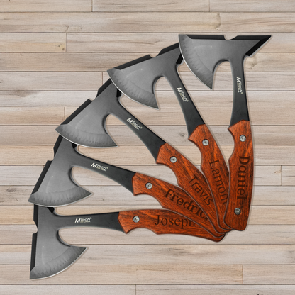 Groomsmen Gift Set of 5 Engraved Axes