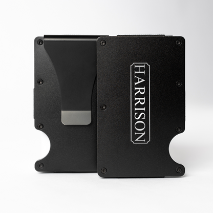 Personalized slim wallet initials engraving birthday gift for him
