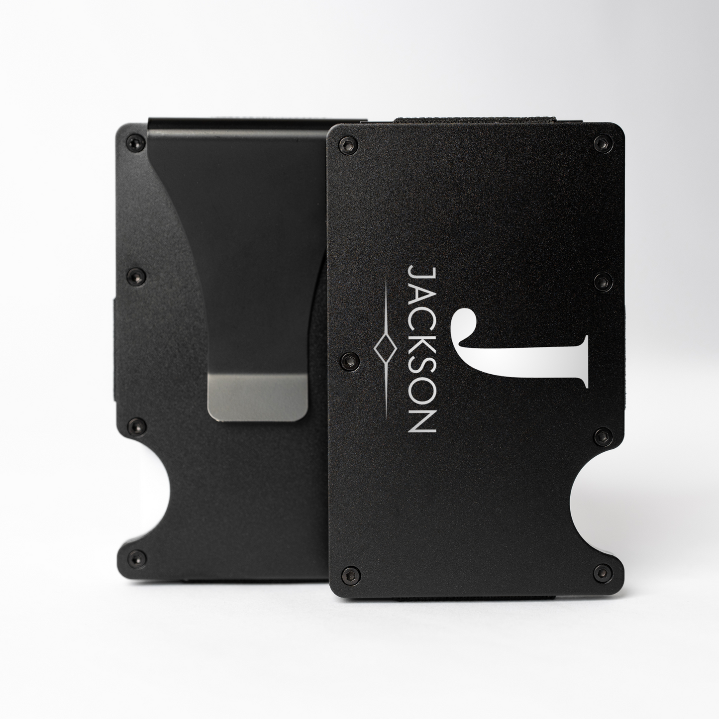 Black aluminum wallet RFID protection groomsman gift