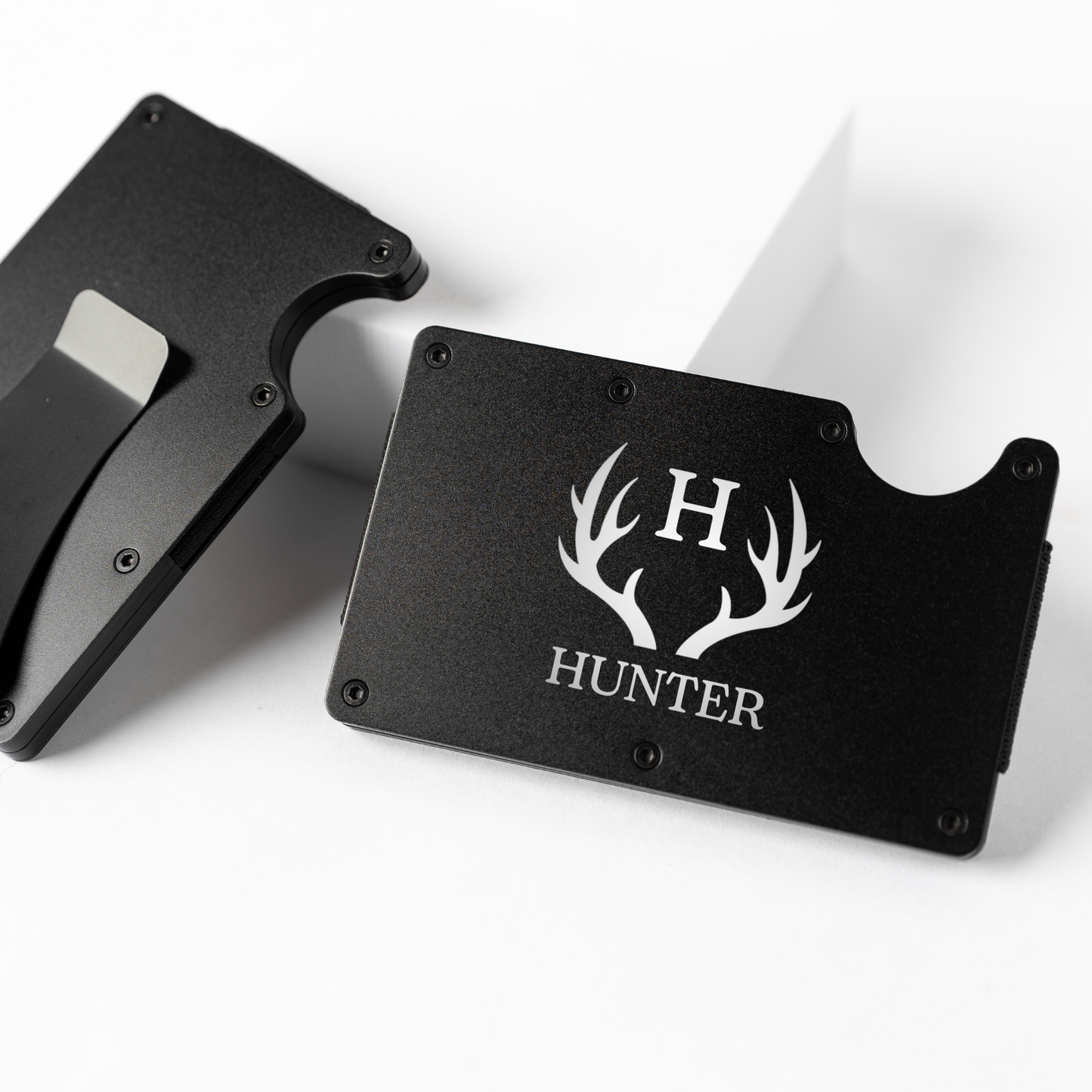 Engraved card holder front pocket wallet for groomsmen