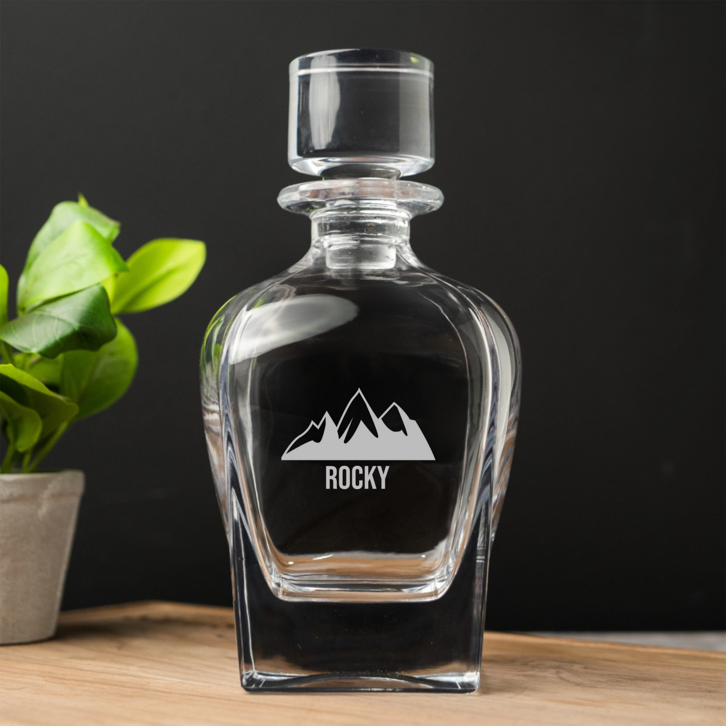 Custom bourbon decanter view - wedding gift for him