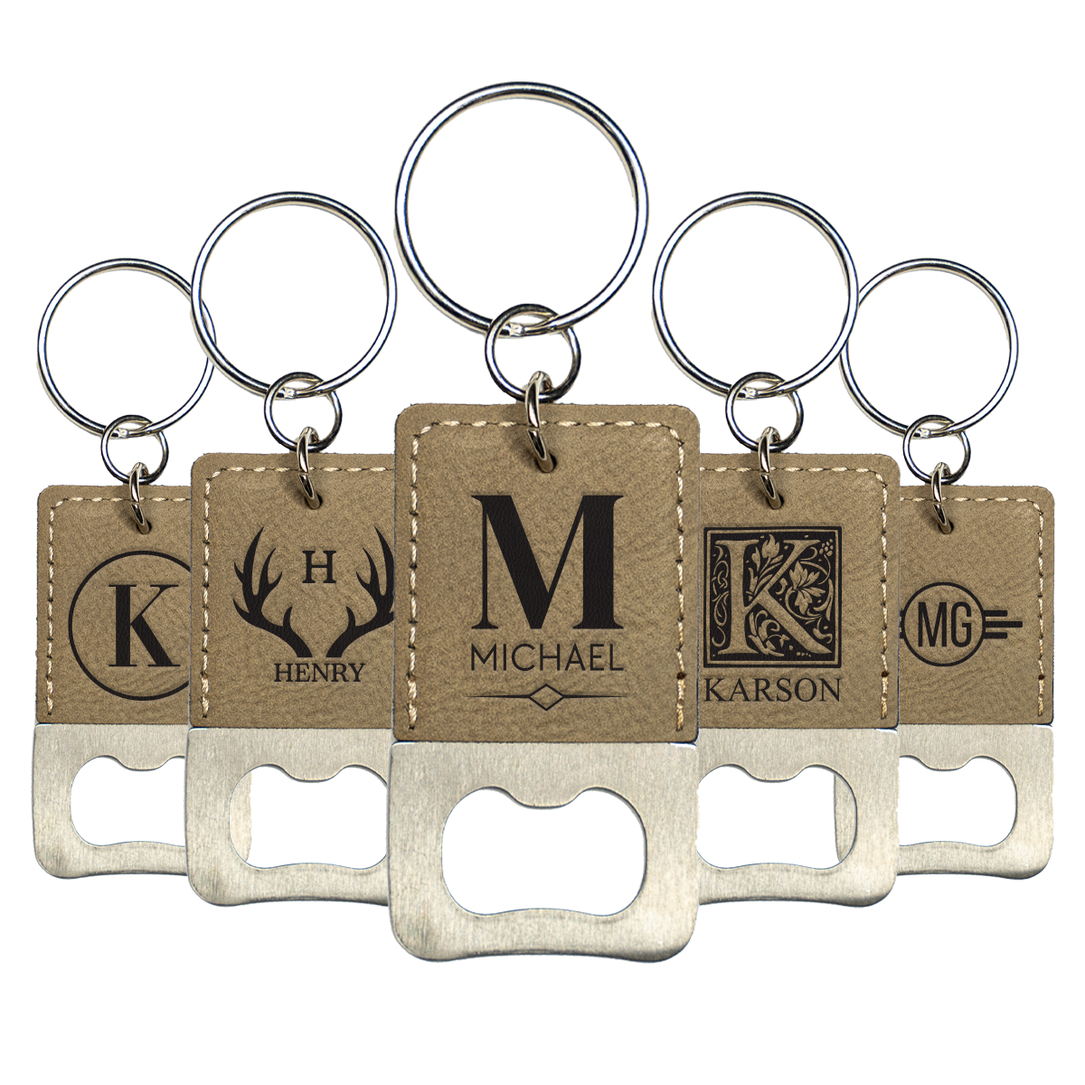 Set of 5 Custom Keychain Bottle Openers
