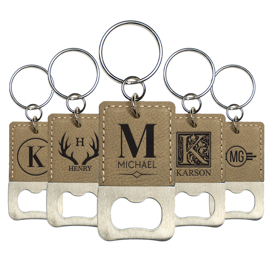 Set of 5 Custom Keychain Bottle Openers - bulk groomsmen gift