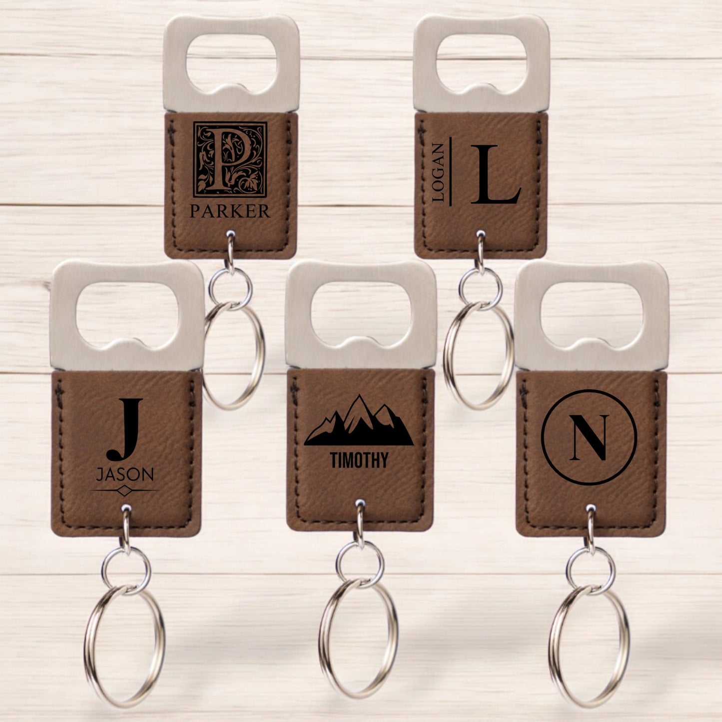 Set of 5 Custom Keychain Bottle Openers