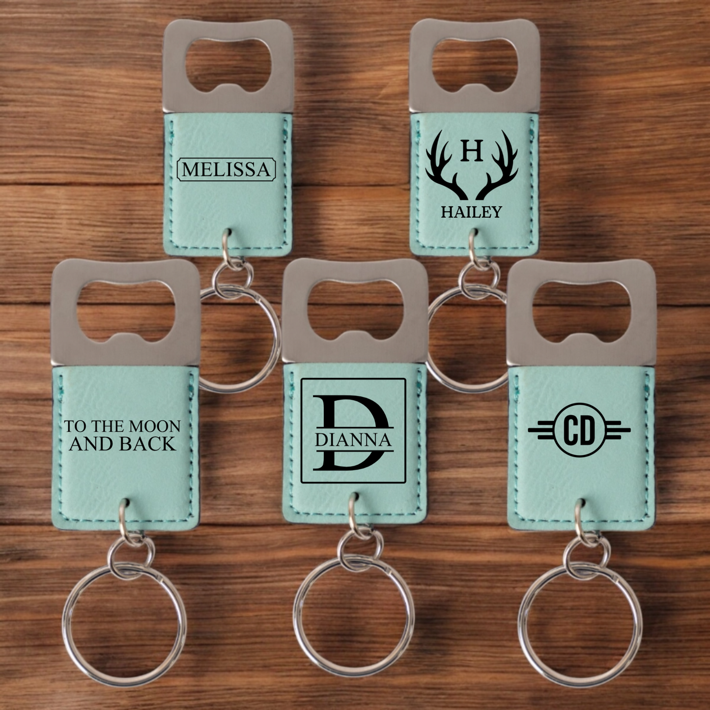 Set of 5 Custom Keychain Bottle Openers