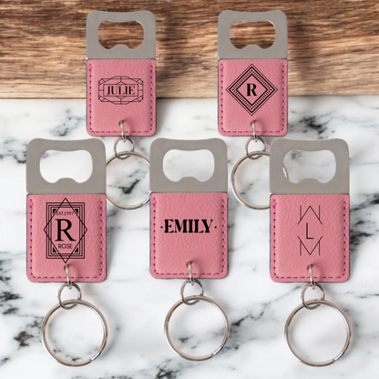 Signature keychain bottle opener in Grey - groomsman proposal gift