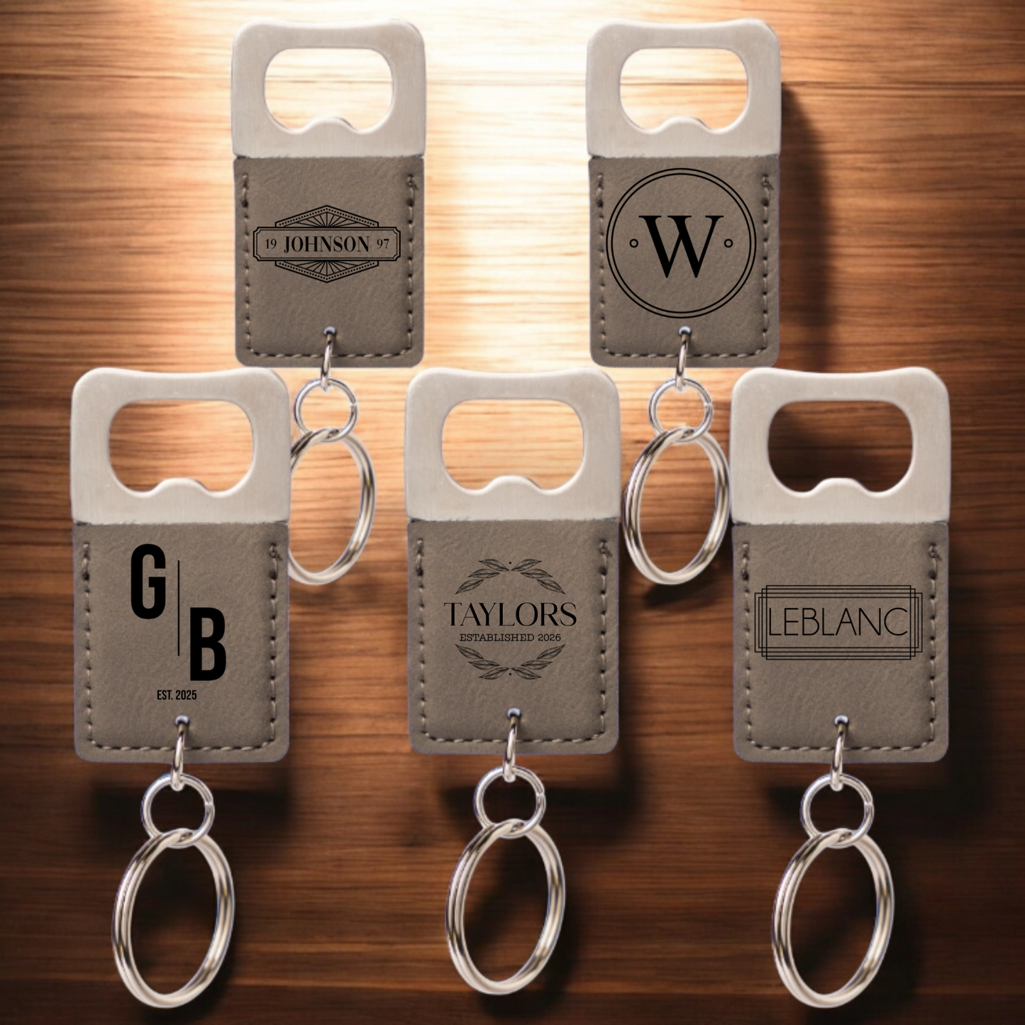 Signature keychain bottle opener in Teal - wedding party gift
