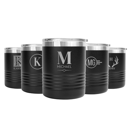 Set of 5 Groomsmen 10oz. Travel Tumblers