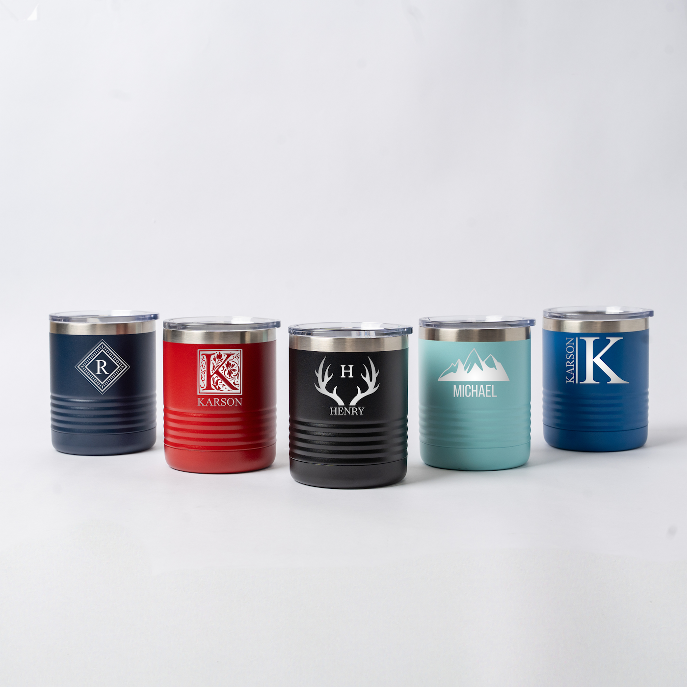 Set of 5 Groomsmen 10oz. Travel Tumblers