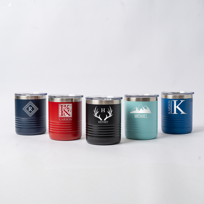 Set of 5 Groomsmen 10oz. Travel Tumblers