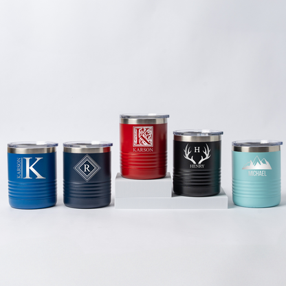 Set of 5 Groomsmen 10oz. Travel Tumblers