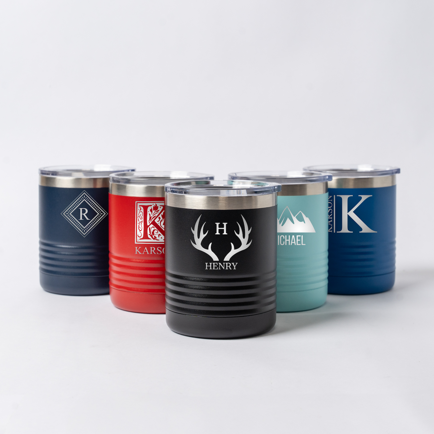 Set of 5 Groomsmen 10oz. Travel Tumblers