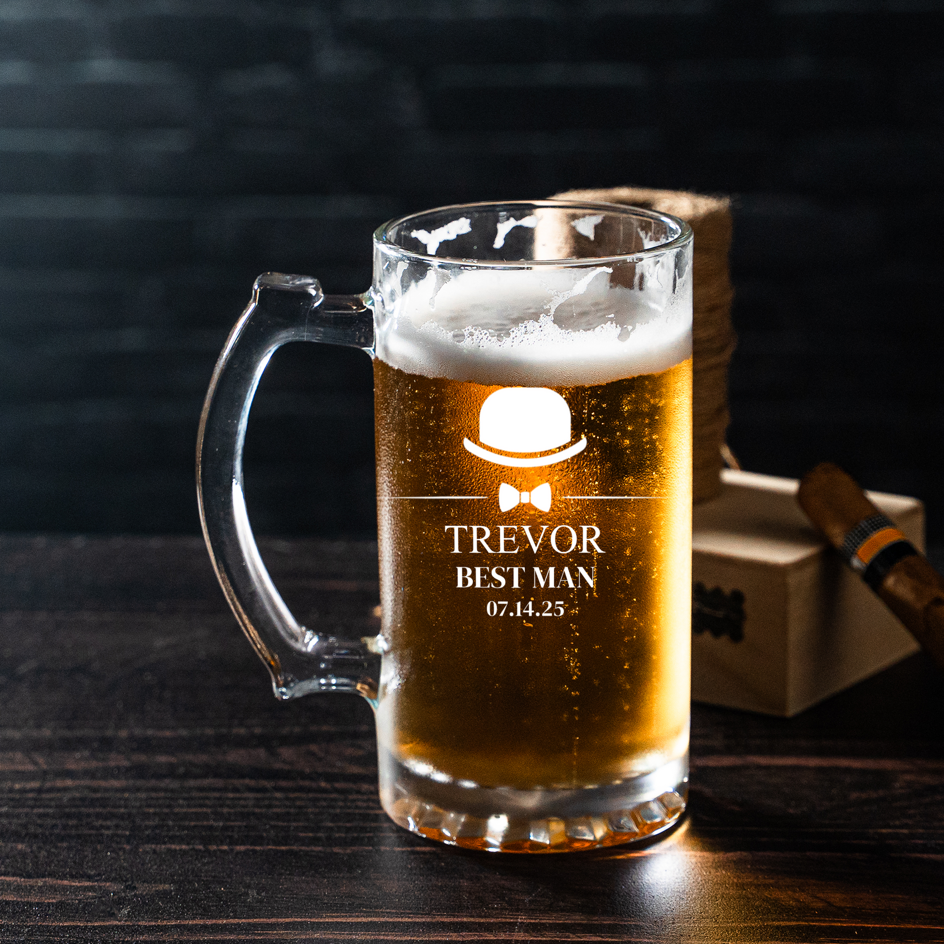 Wedding beer mug design options - bachelor party gift set
