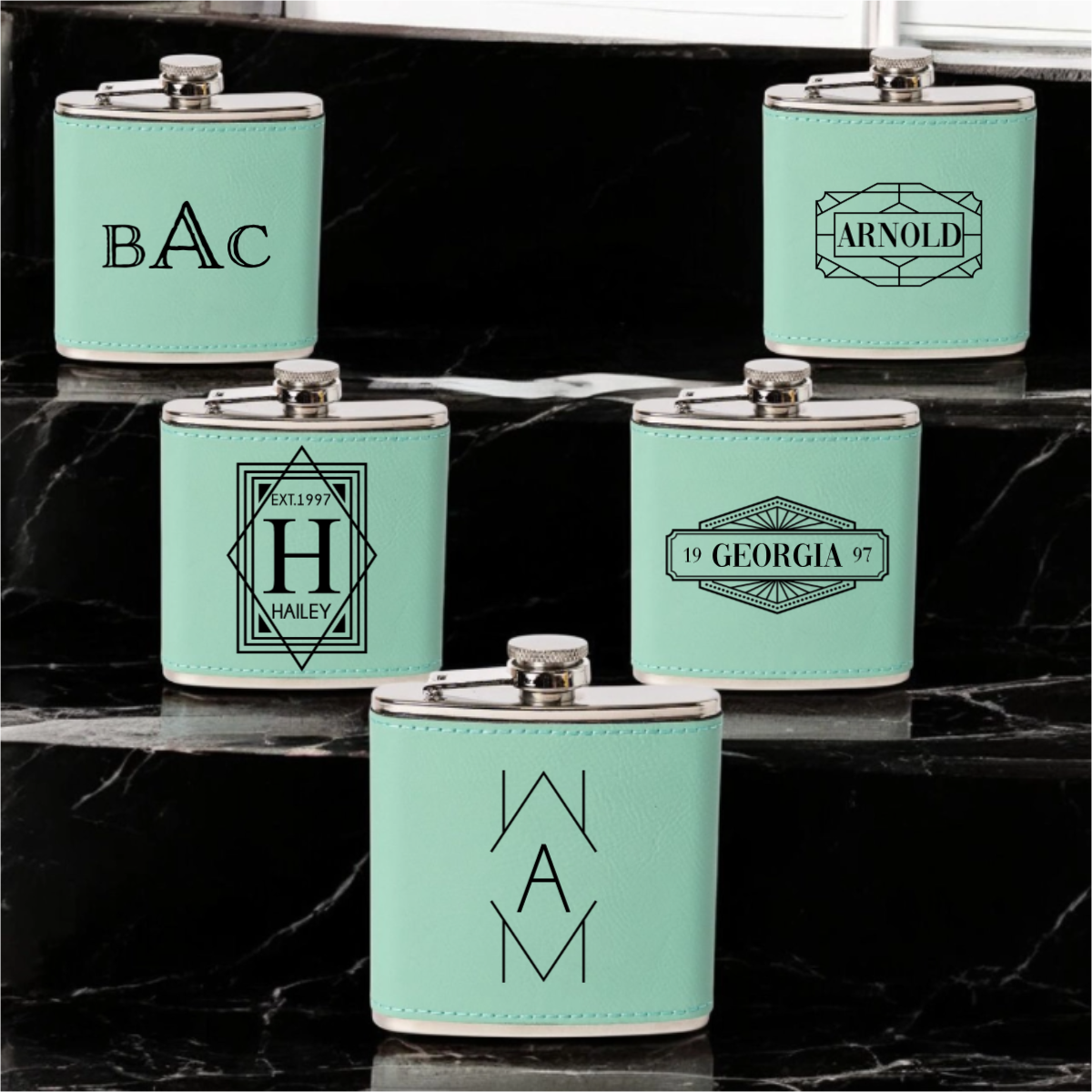 Reserve leather flask in Rawhide - bachelor party gift
