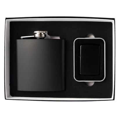 Five-piece flask and lighter set gift ready - wedding gift set