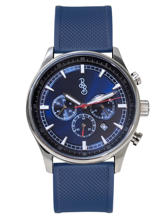 Blue Sport Chronograph - bold sport watch gift for him
