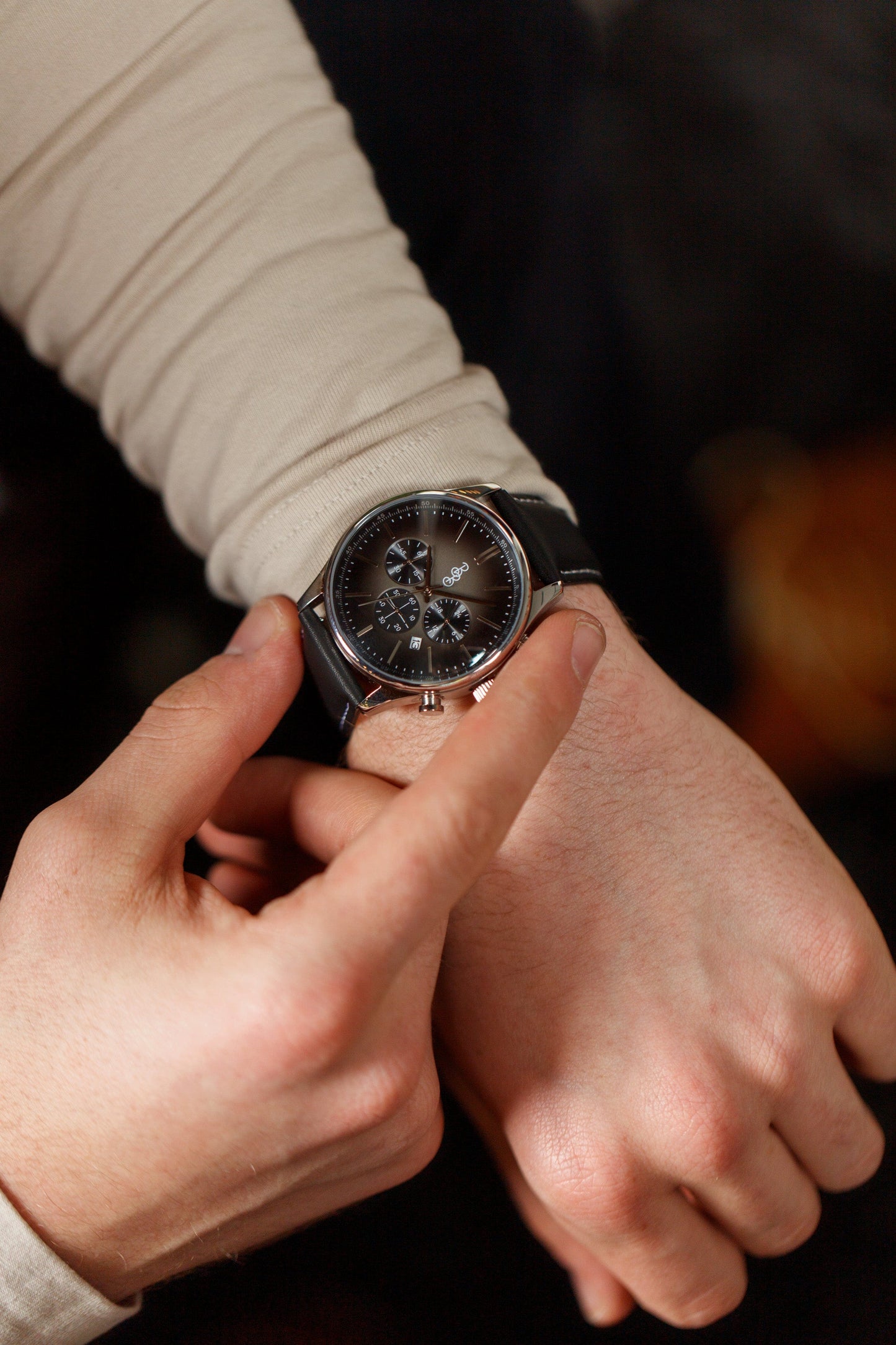 Gray Retro Chronograph - vintage-inspired gift for him