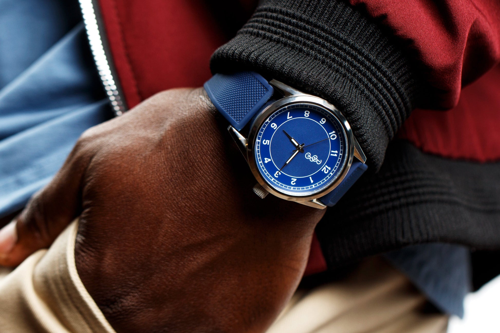 Blue Classic Watch - clean dial gift for him from Beyond Boring