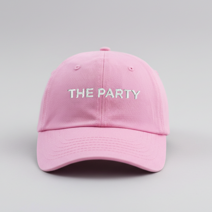 The Bride and the party pink hat
