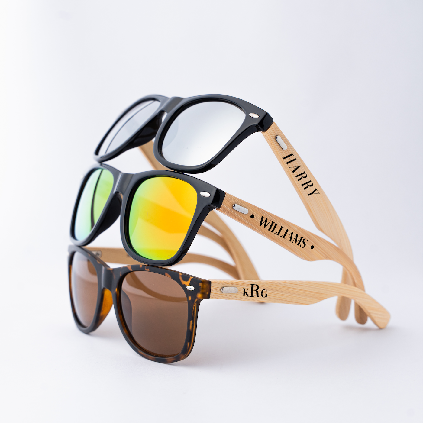 Personalized Wayfarer Wood Sunglasses