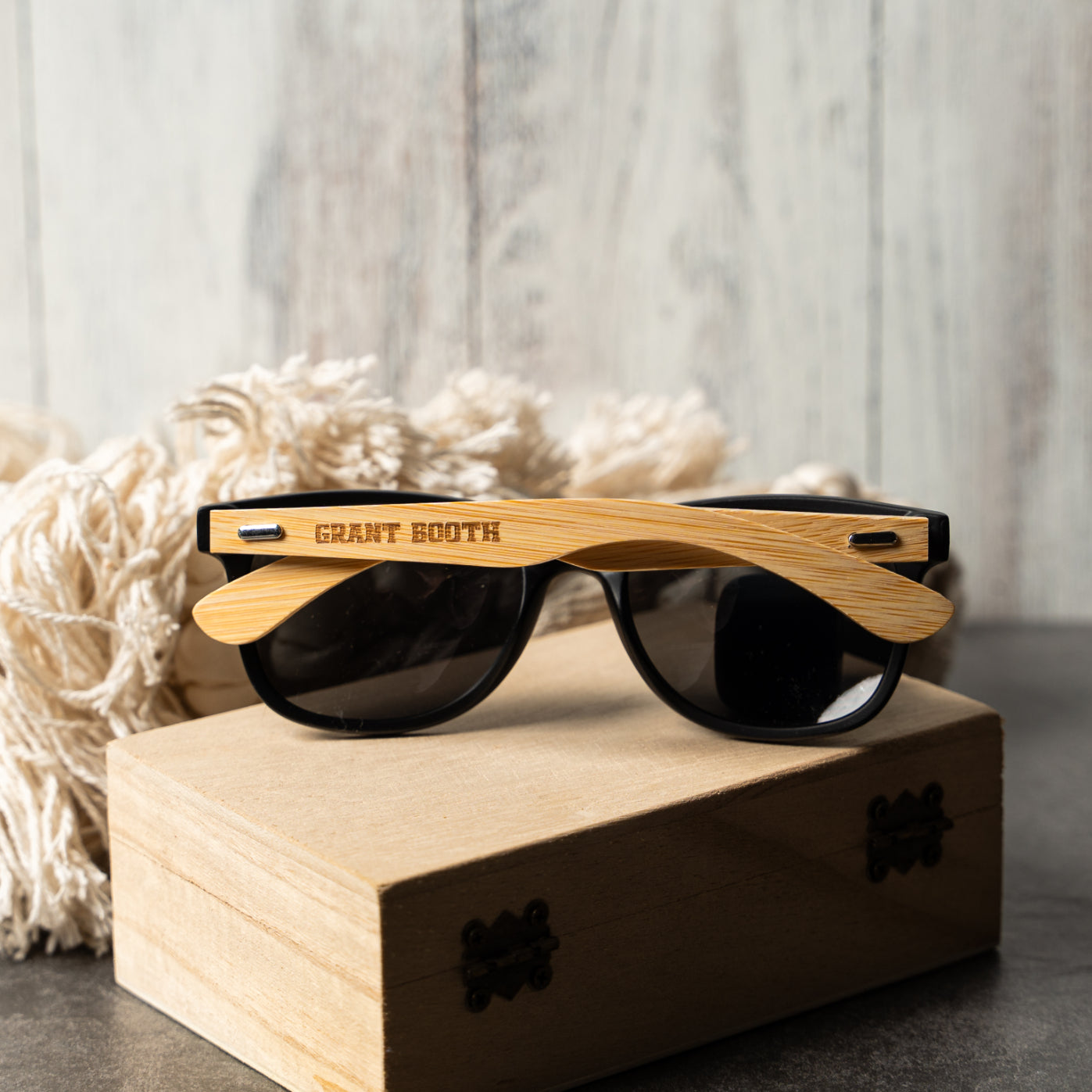 Personalized Wayfarer Wood Sunglasses