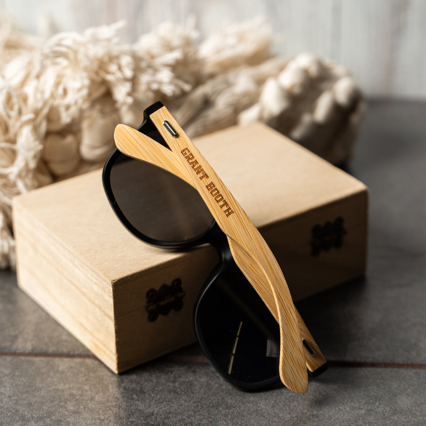 Personalized Wayfarer Wood Sunglasses