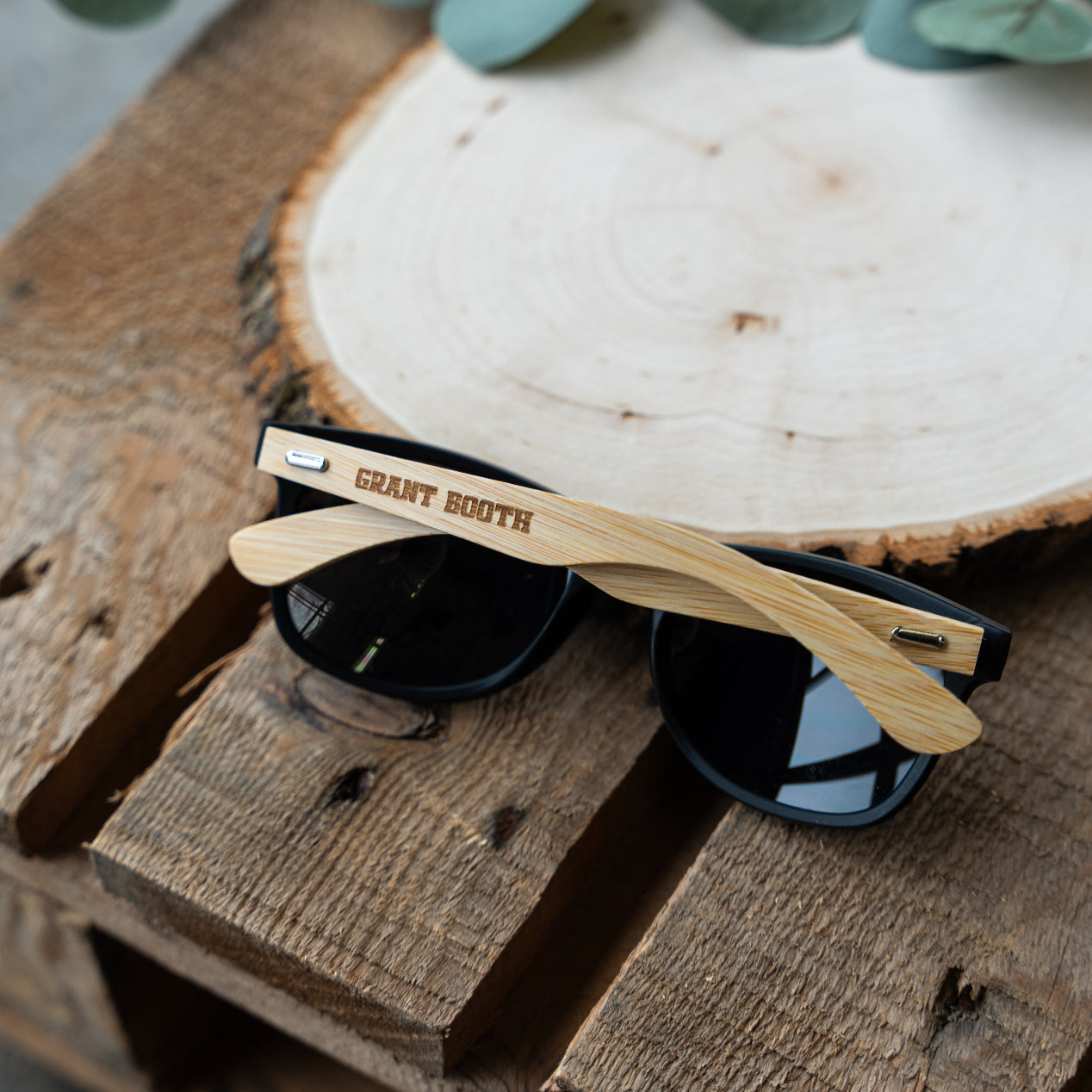 Personalized Wayfarer Wood Sunglasses