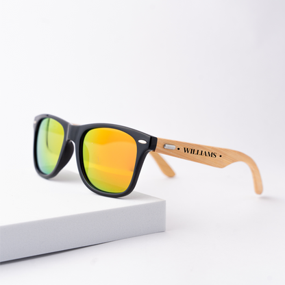 Personalized Wayfarer Wood Sunglasses